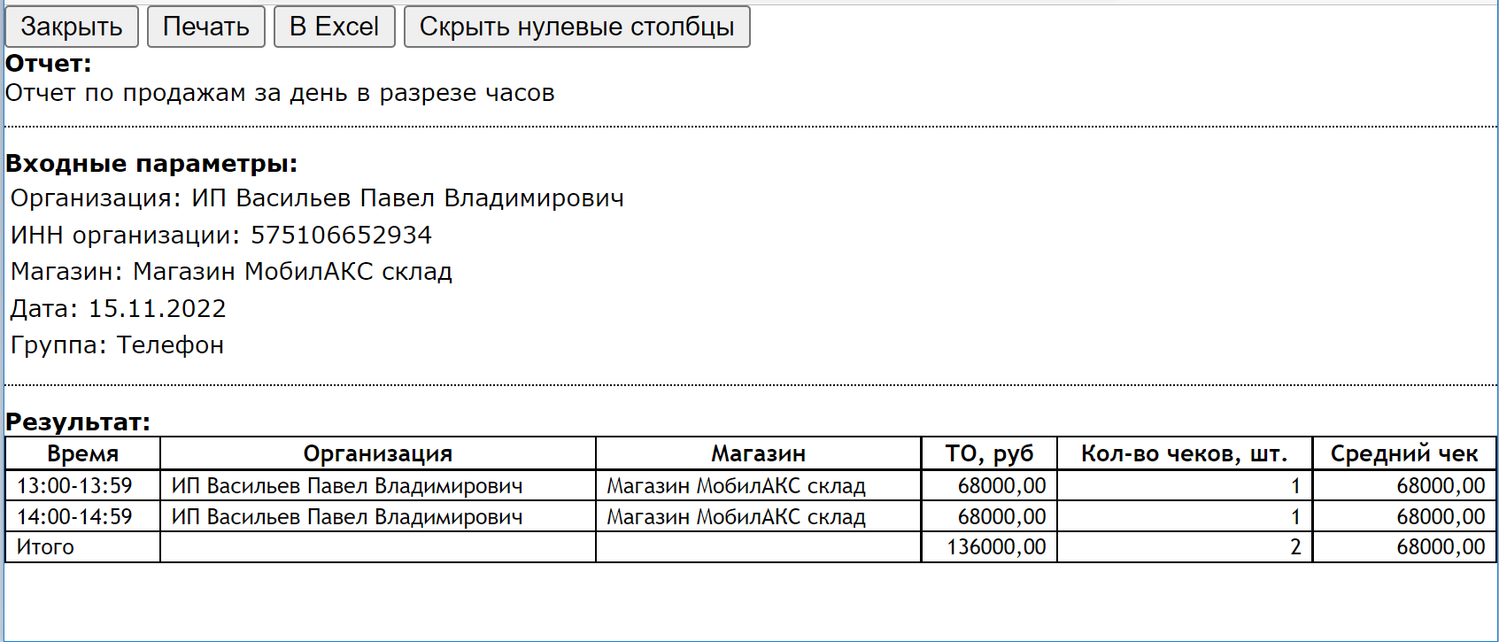 Товары. Отчетность. МТС Поддержка